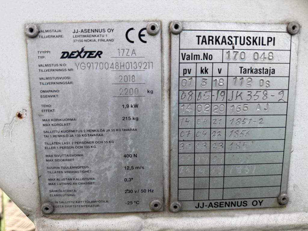 Dexter 17ZA Vlečne dvižne ploščadi