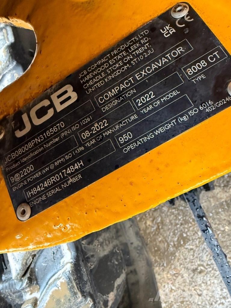JCB 8008 CTS Mini bagri <7t