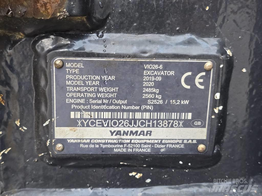 Yanmar VIO 26-6 Mini bagri <7t