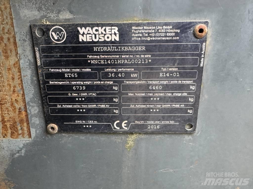 Wacker Neuson ET65 Bagri goseničarji