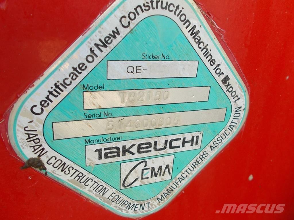 Takeuchi TB 2150 Bagri goseničarji