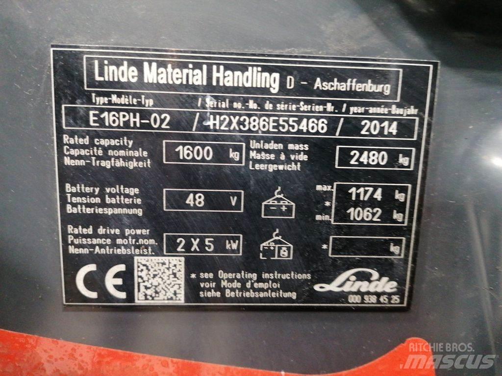 Linde E16PH-02 Električni viličarji