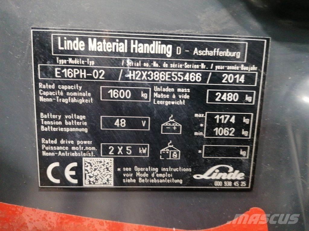 Linde E16PH-02 Električni viličarji