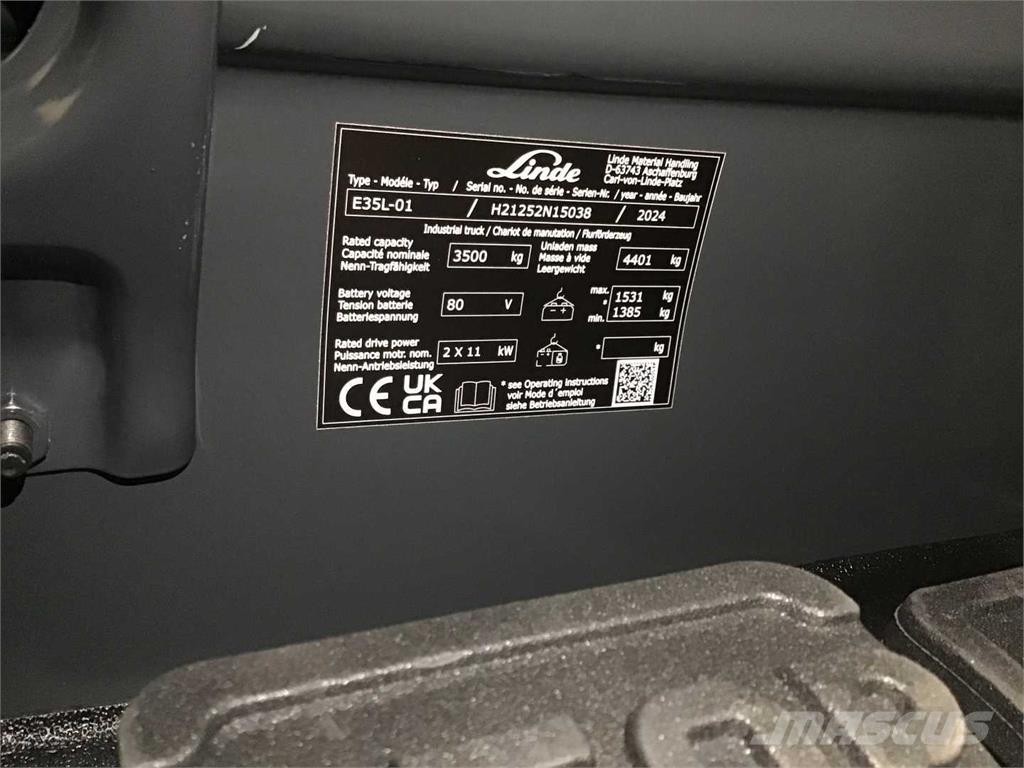 Linde E35L Električni viličarji