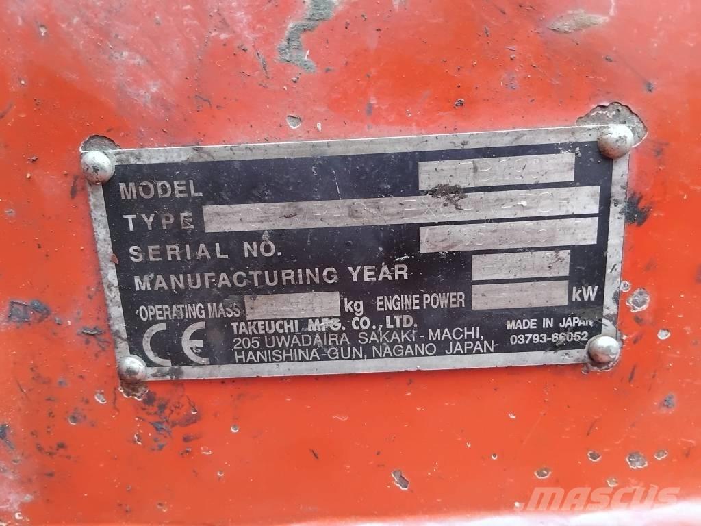 Takeuchi TB290 Mini bagri <7t
