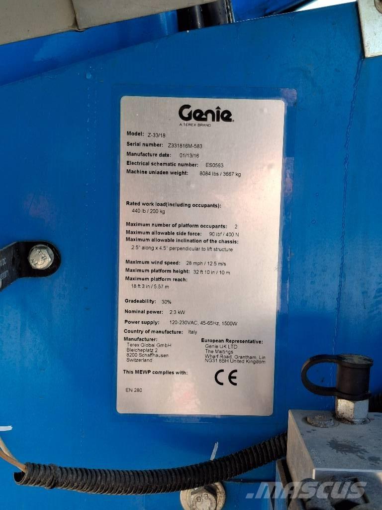 Genie Z33/18 Zglobne dvižne ploščadi