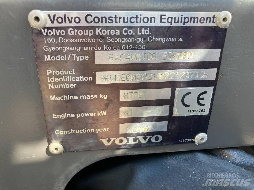 Volvo ECR 88 D Midi bagri 7t – 12t