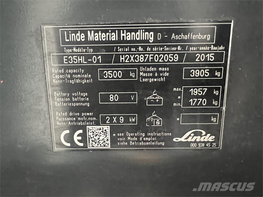 Linde E35HL-01 Električni viličarji