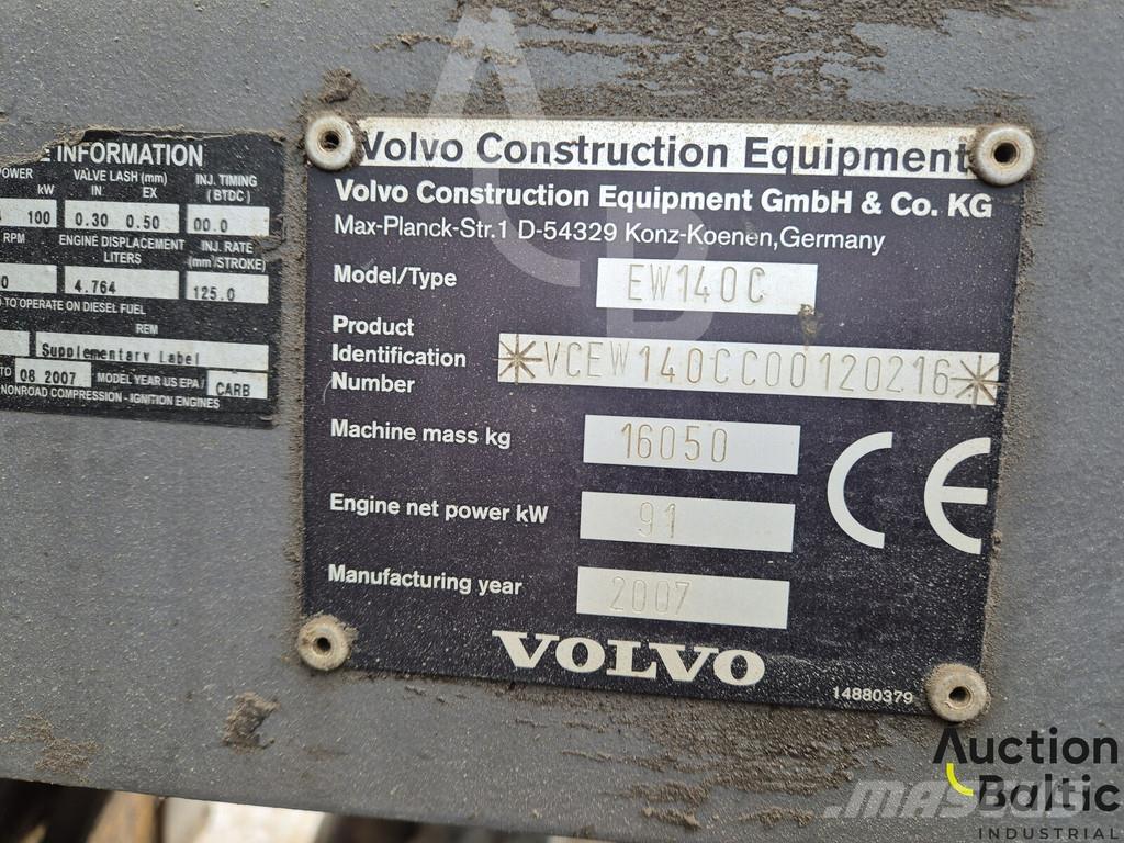 Volvo EW 140 C Bagri na kolesih