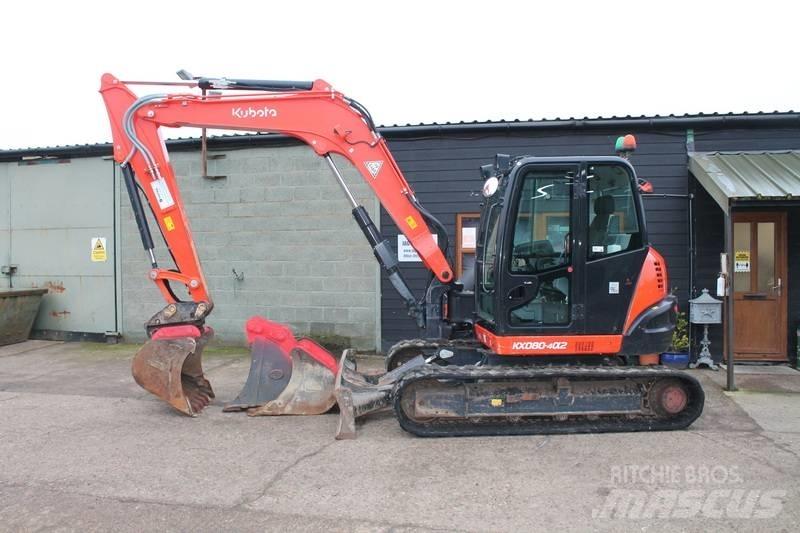 Kubota KX 080-4 Midi bagri 7t – 12t