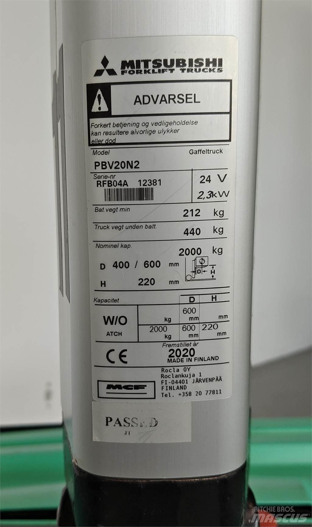 Mitsubishi PBV20N2 Viličarji - drugo