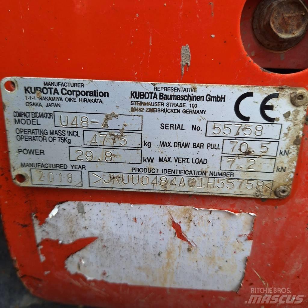Kubota U 48-4 Mini bagri <7t