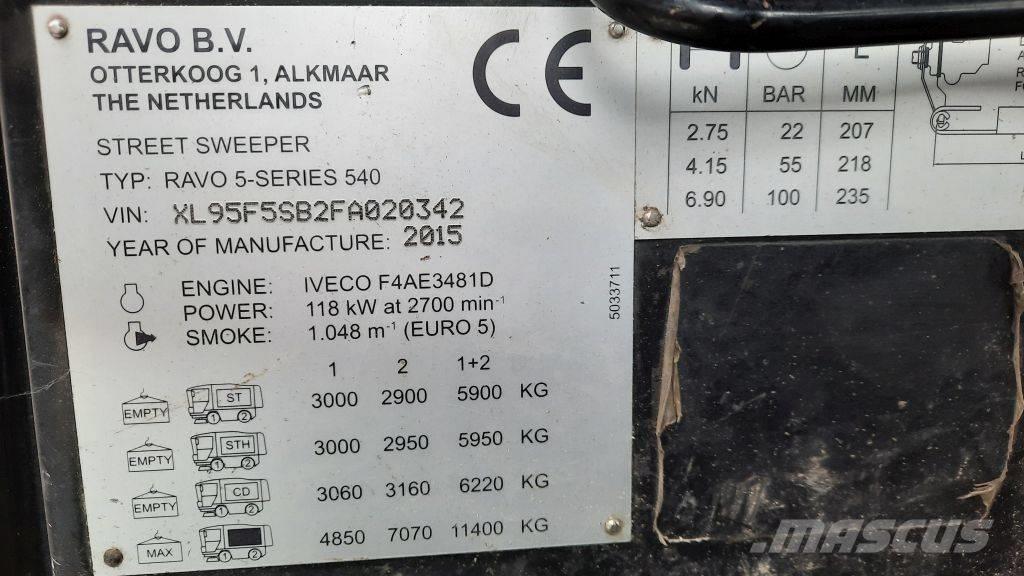 Ravo 540ST Cestni pometači