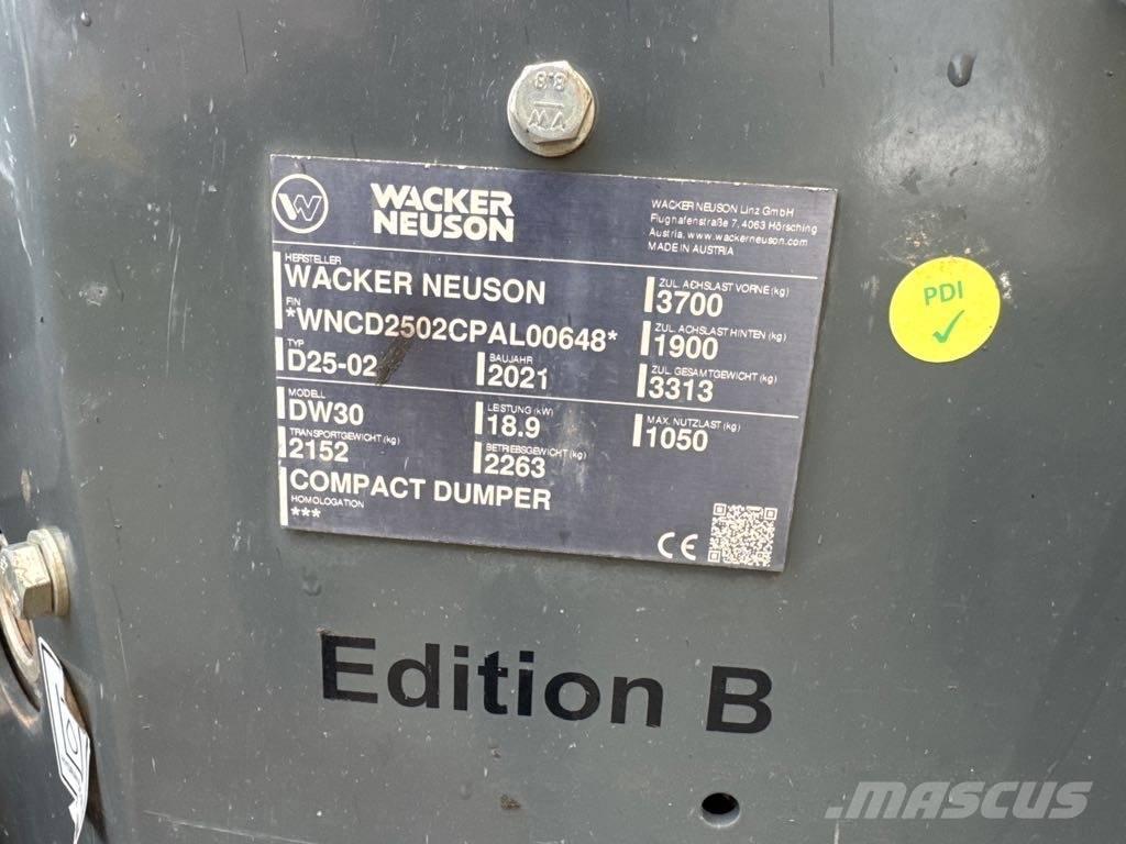 Wacker Neuson DW30 Ne cestni demperji