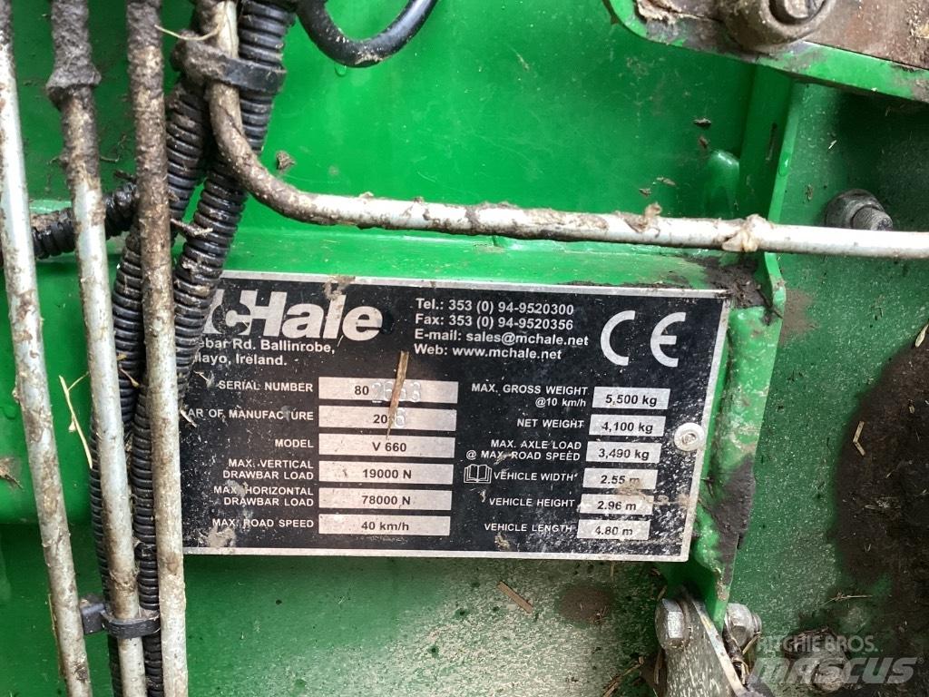 McHale V 660 Balirke (okrogle bale)