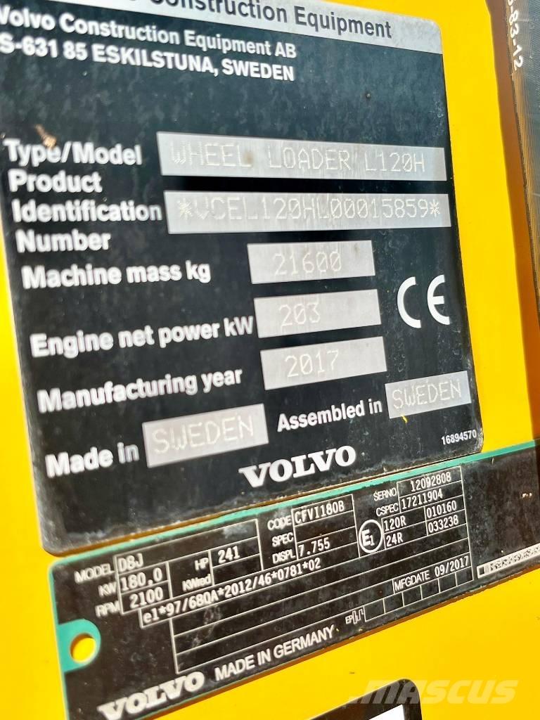 Volvo L 120 H Kolesni nakladalci