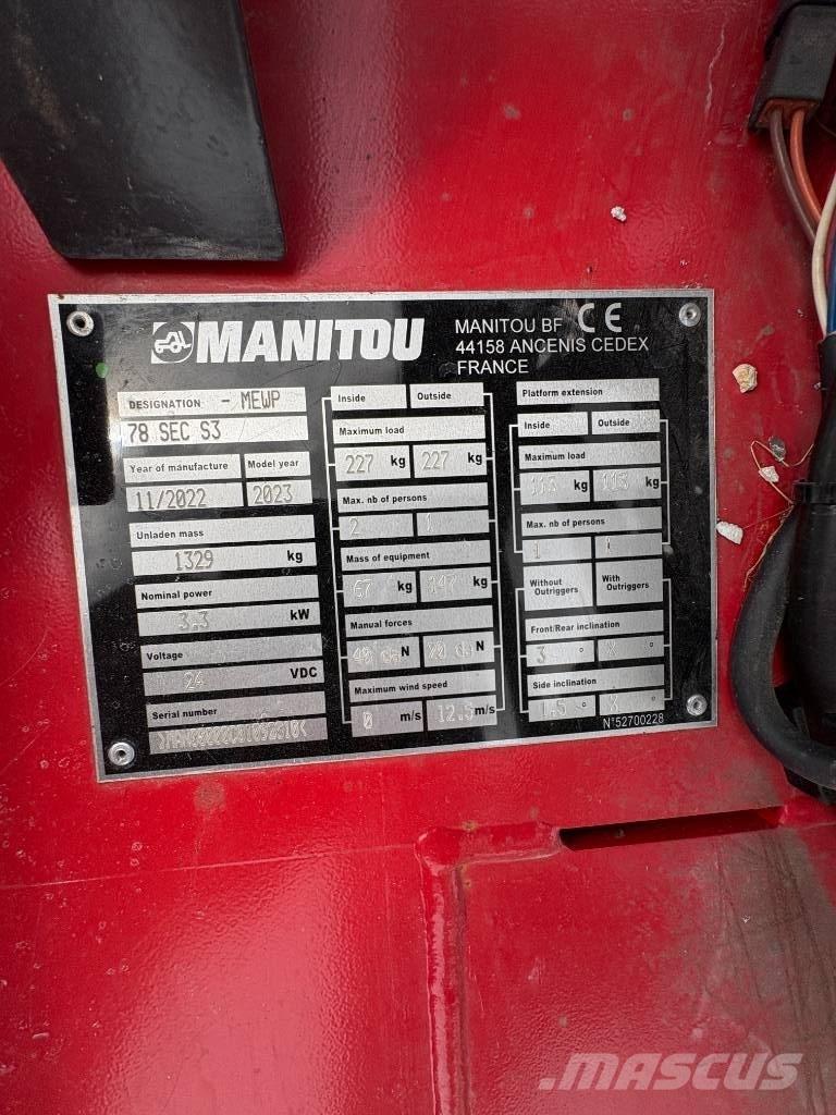 Manitou 78 SEC Škarjaste dvižne ploščadi