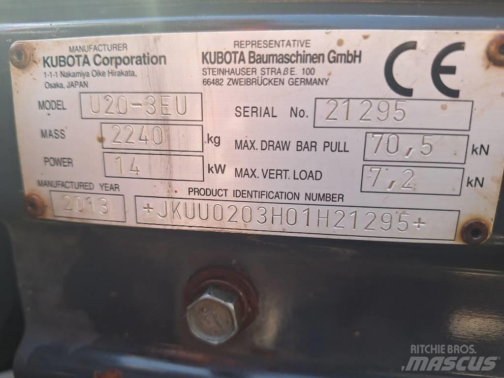 Kubota U 20-3 Mini bagri <7t