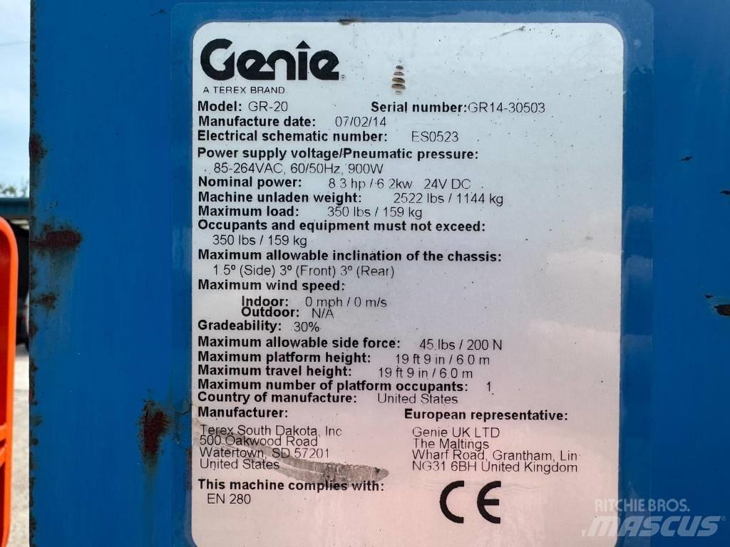 Genie GR 20 Vertikalna dvigala