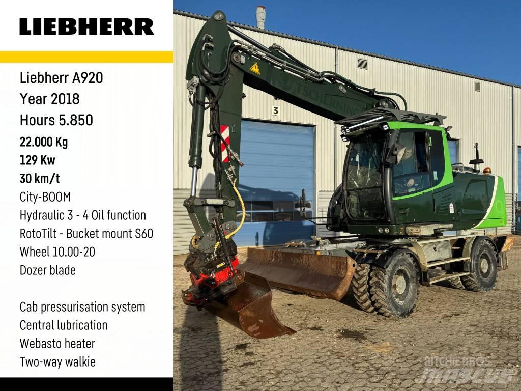 Liebherr A 920 Bagri na kolesih