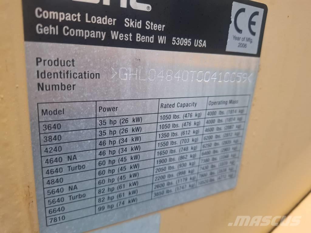 Gehl 4840 Skid steer mini nakladalci