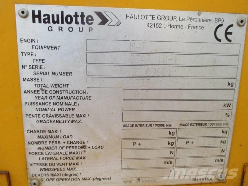 Haulotte Star 10 Vertikalna dvigala