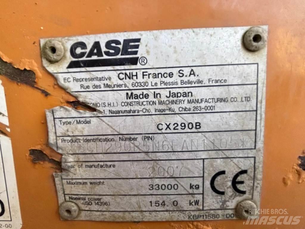 CASE CX290B Bagri goseničarji