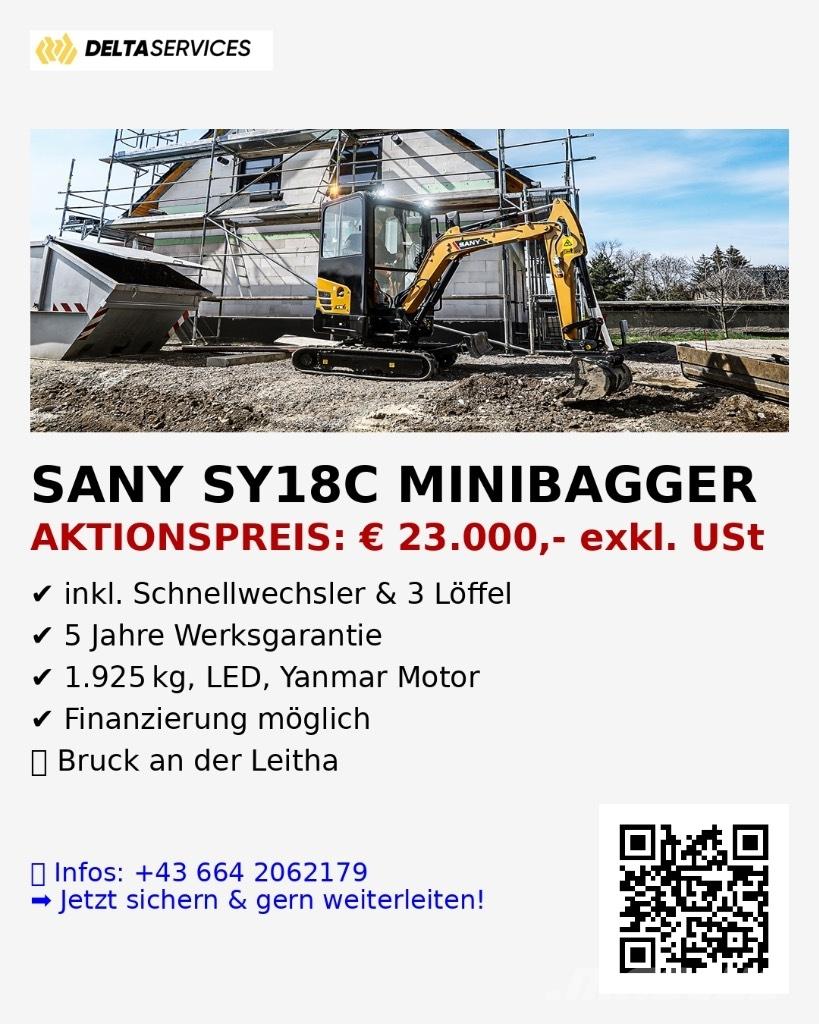 Sany SY 18 C Mini bagri <7t