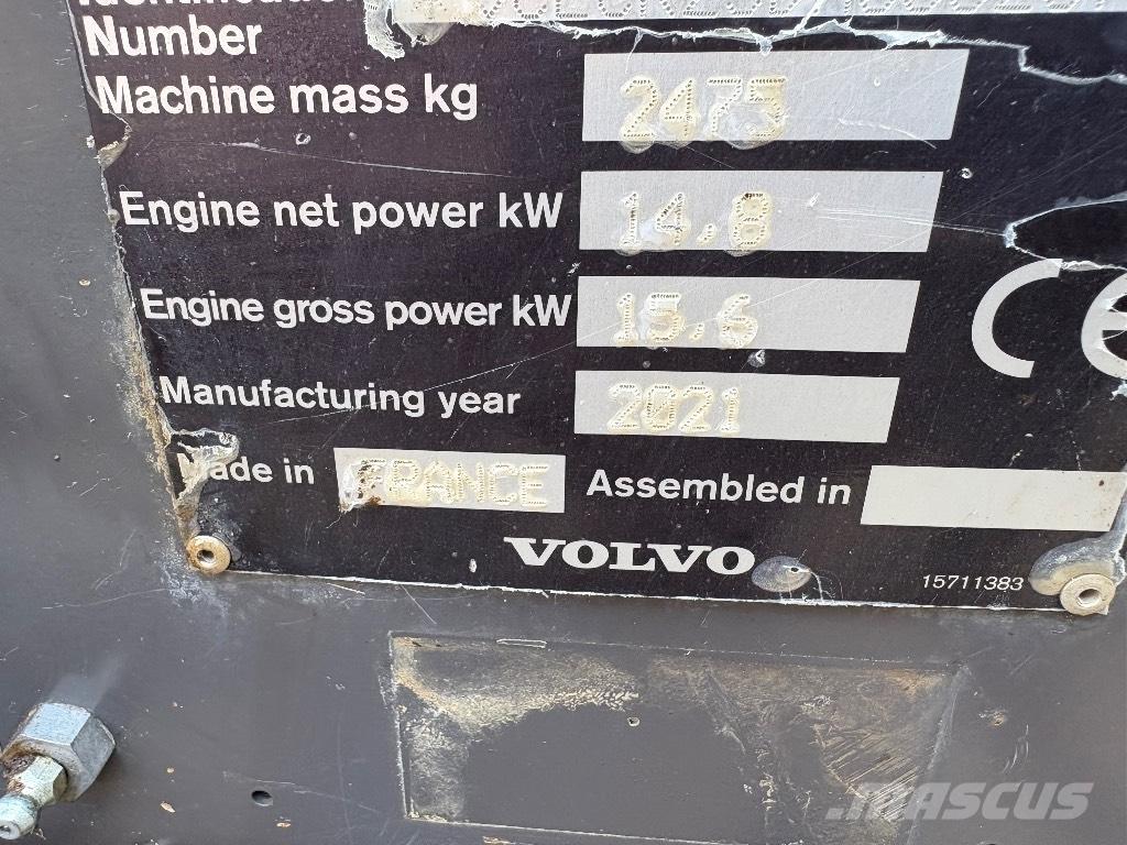 Volvo ECR 25 D Mini bagri <7t