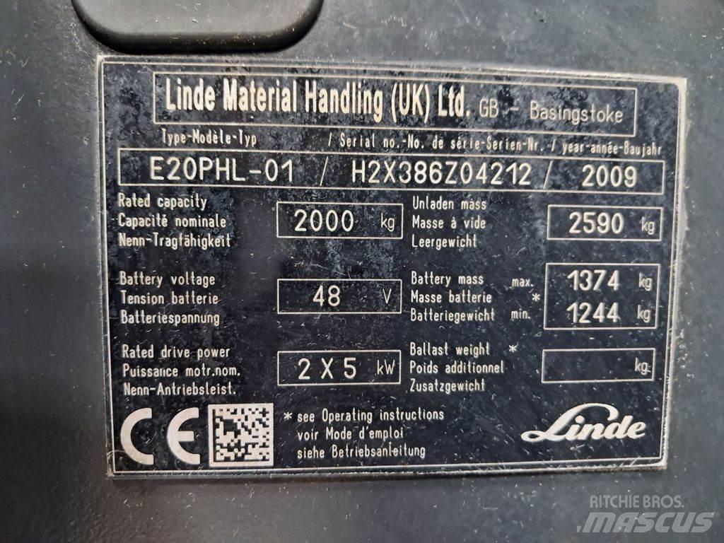 Linde E20PHL-01 Električni viličarji