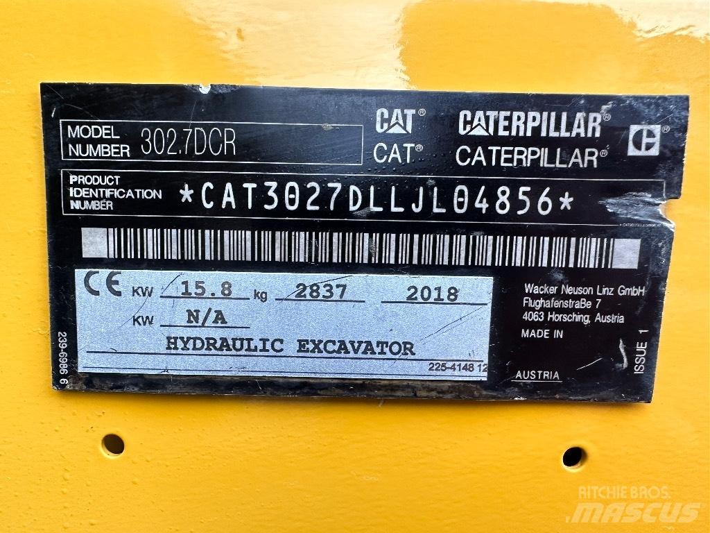 CAT 302.7 D CR Mini bagri <7t
