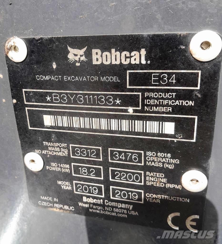Bobcat E34 Mini bagri <7t
