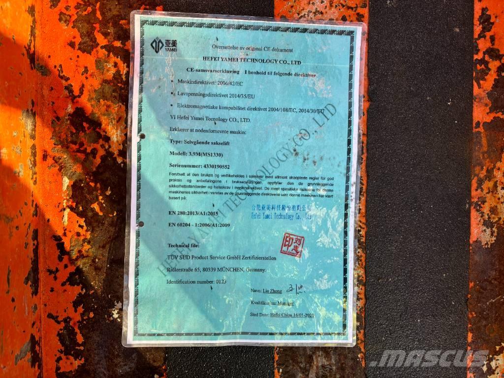 Yamei MS1330 Škarjaste dvižne ploščadi