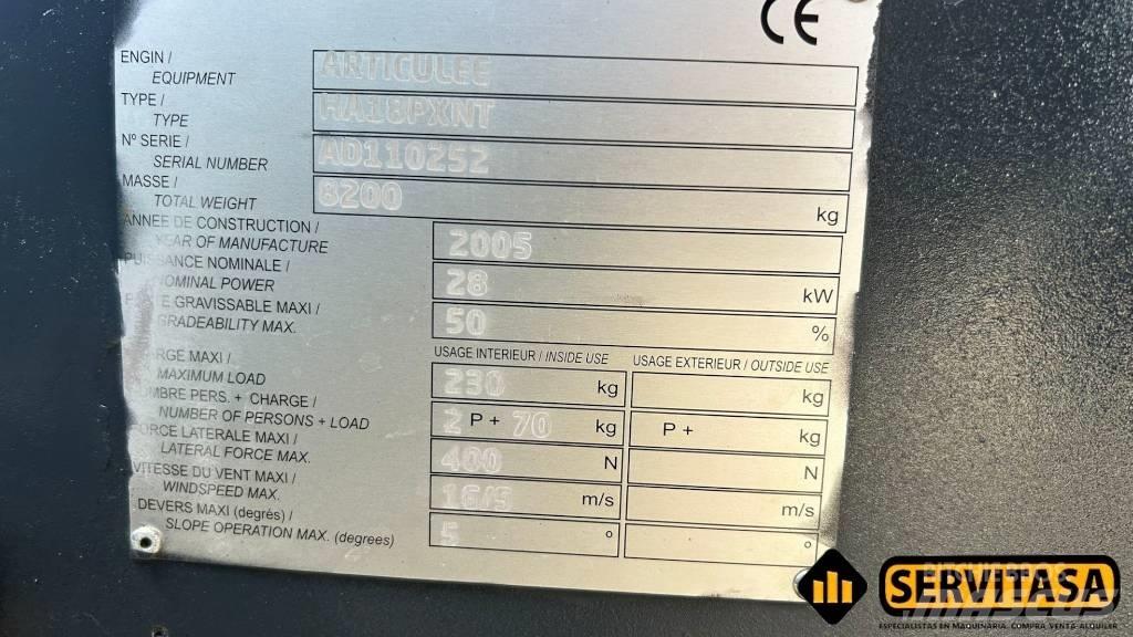 Haulotte HA 18 PX NT Zglobne dvižne ploščadi