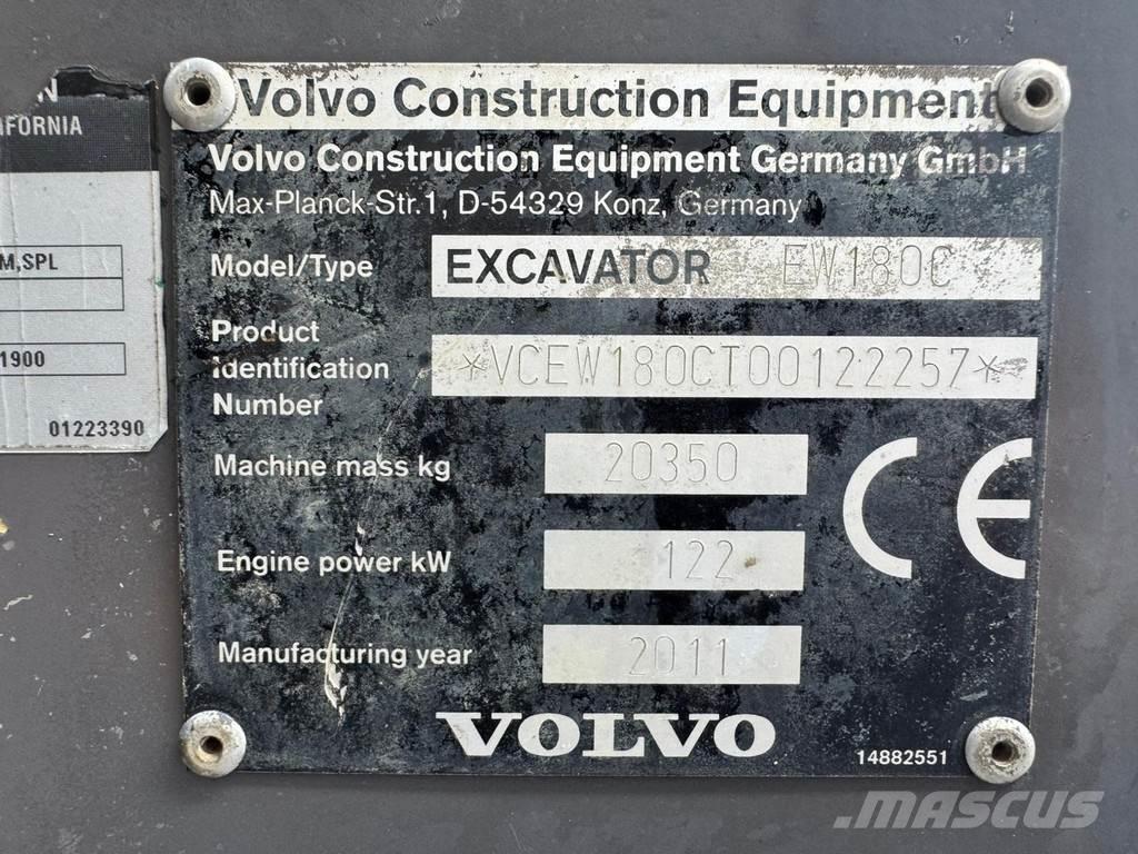 Volvo EW 180C Bagri na kolesih