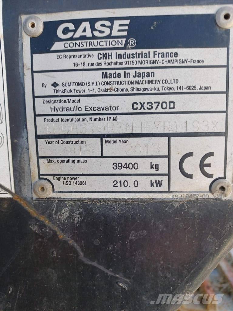 CASE CX 370 D Bagri goseničarji