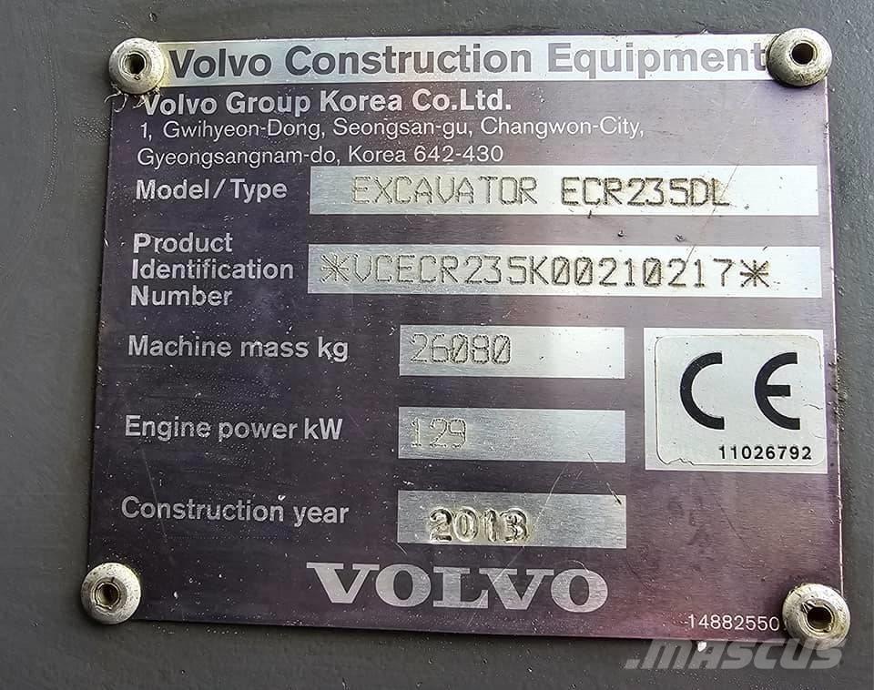 Volvo ECR235 DL Bagri goseničarji