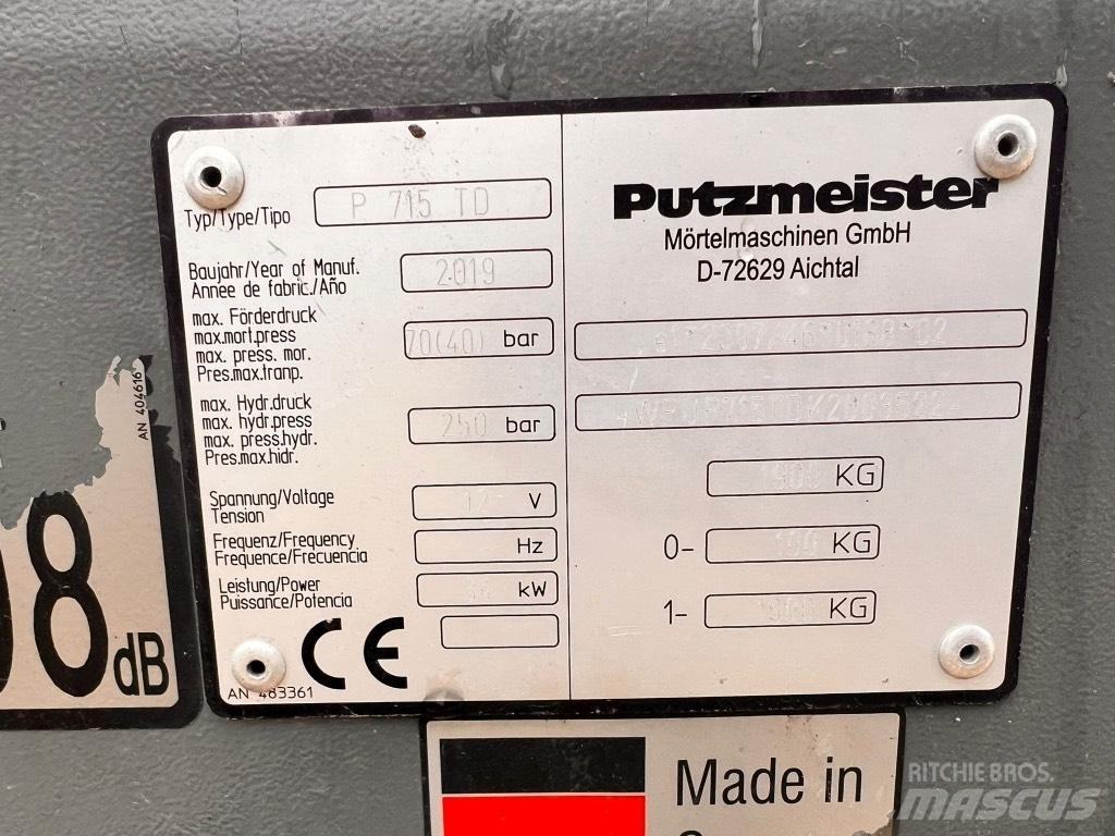 Putzmeister P 715 TD Kamionske črpalke za beton