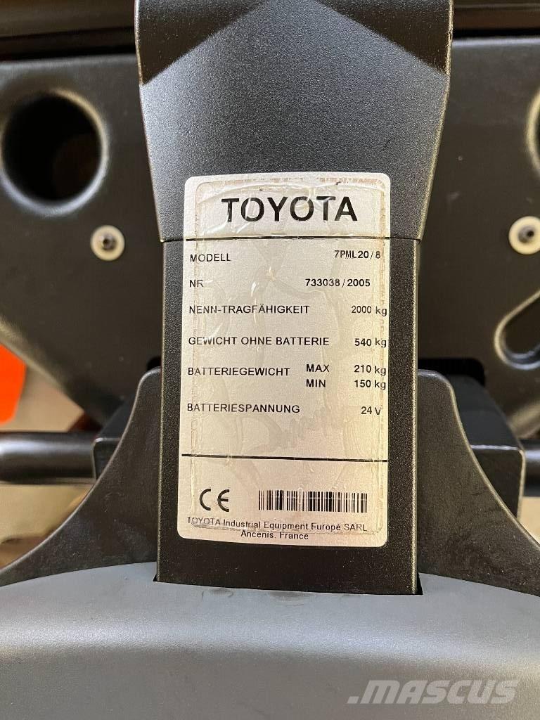 Toyota 7 PML 20 Električni nizko dvižni viličar