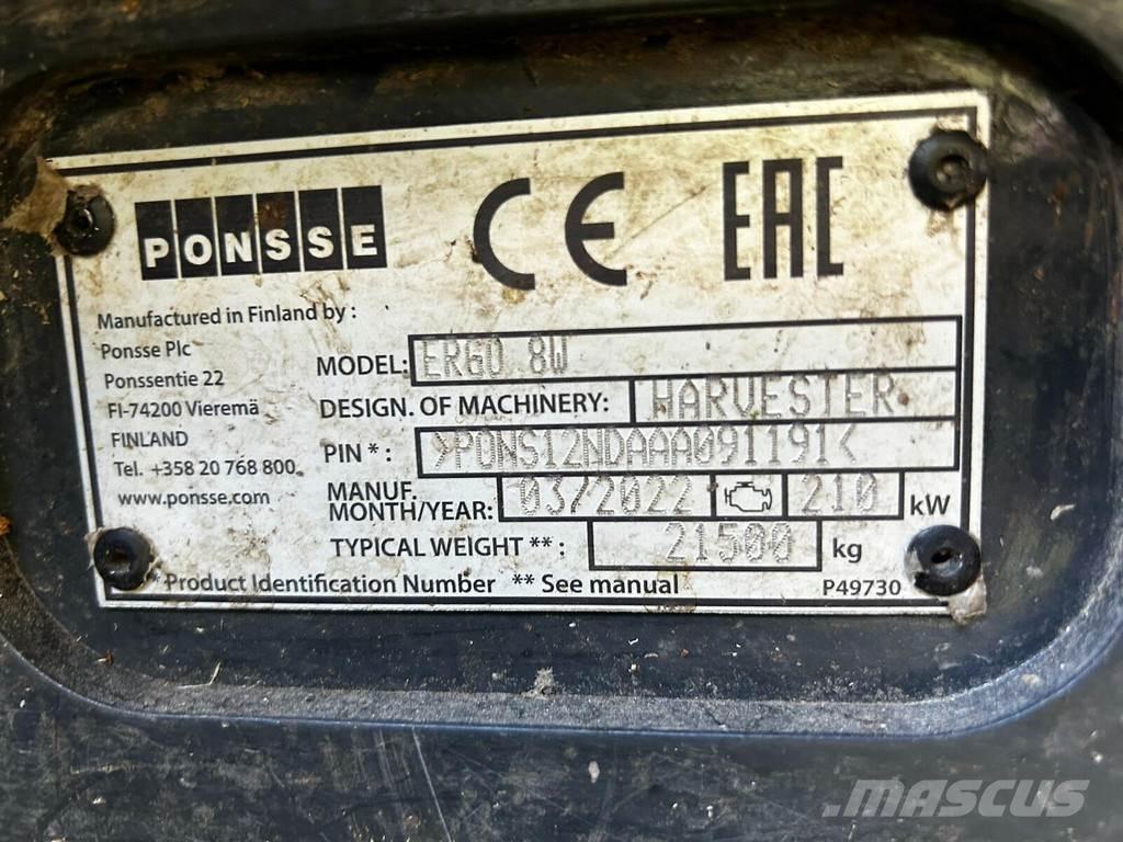 Ponsse Ergo 8W Harvesterji