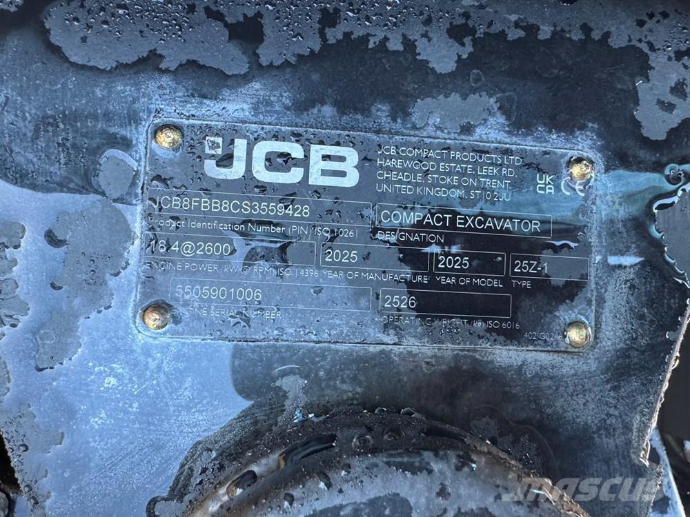 JCB 25Z-1 Mini bagri <7t