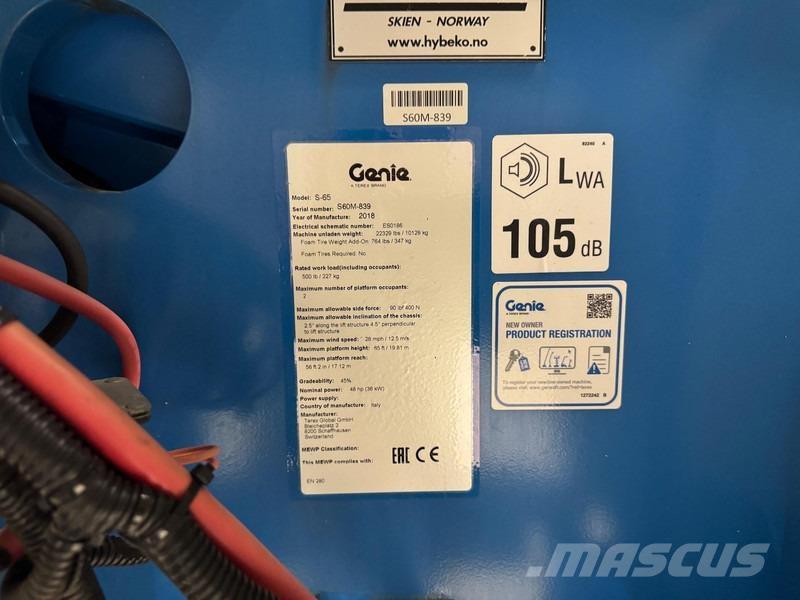 Genie S65 Druga dvigala in dvižne ploščadi