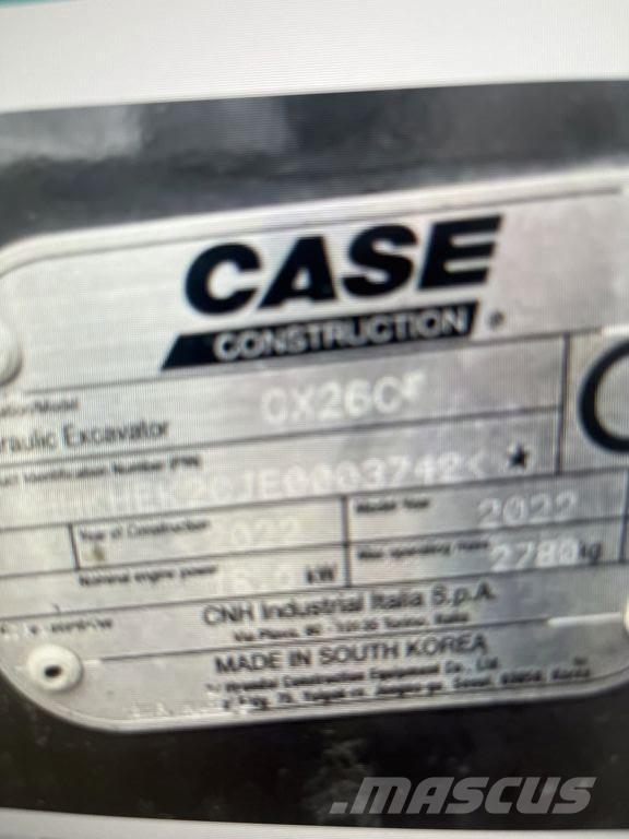 CASE CX26c Mini bagri <7t