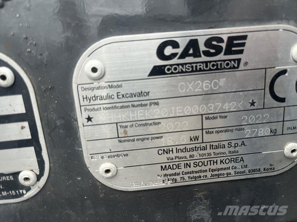 CASE xc26c Mini bagri <7t