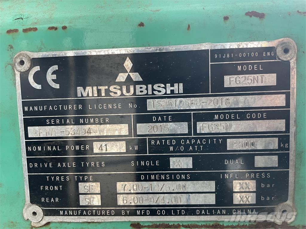 Mitsubishi FG25T Plinski viličarji