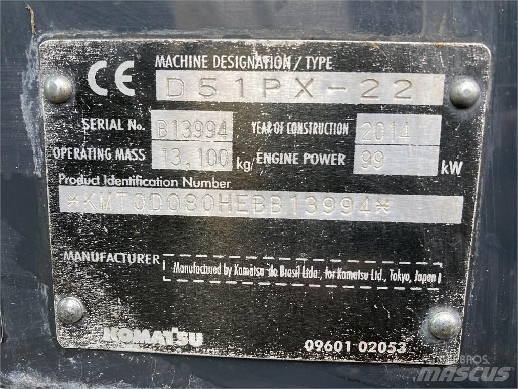 Komatsu DX 51 PX 22 Buldožerji goseničarji
