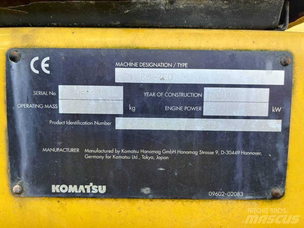 Komatsu PW 160-7 Bagri na kolesih