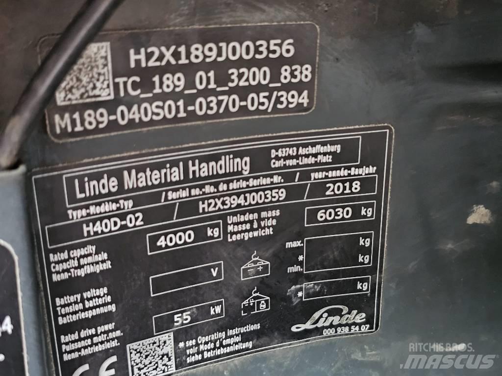 Linde H40D-02 Dizelski viličarji