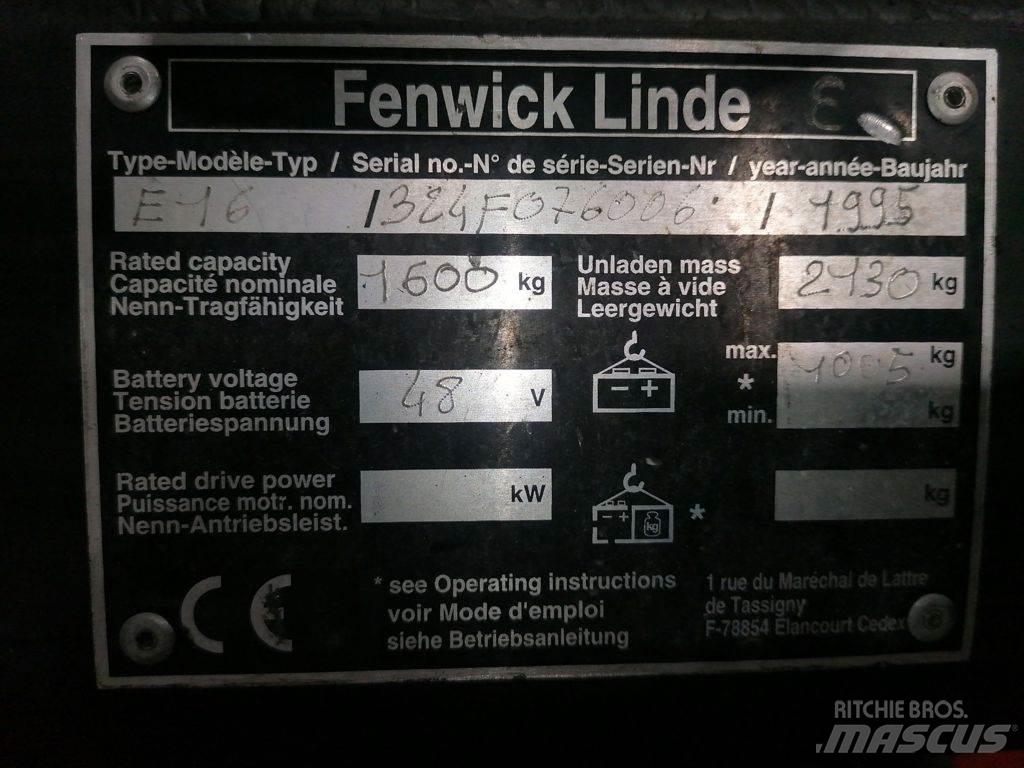 Linde E16 Električni viličarji