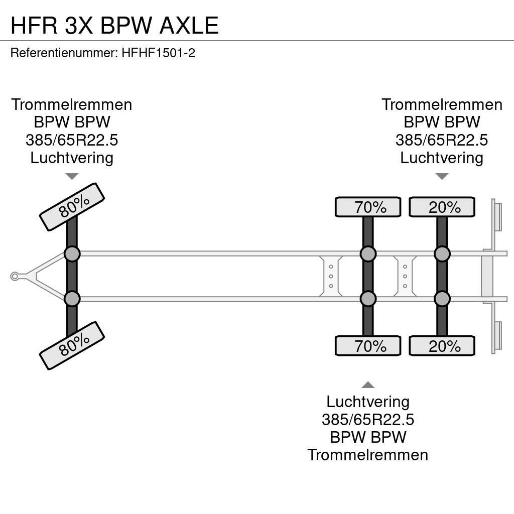HFR 3X BPW AXLE Plato/keson prikolice